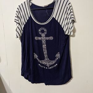 Women's blue top